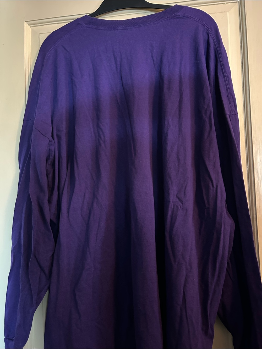 Crayon Print Purple long sleeve Tee 5x - Picture 5 of 6